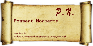 Possert Norberta névjegykártya
